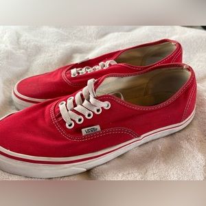 Vans Red Authentic Shoes W10.5/M9
